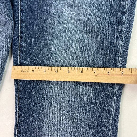 Judy Blue Jeans Womens 32x28* Boyfriend Mid Rise Blue Faded Stretch Denim Tag 30 - Picture 13 of 16